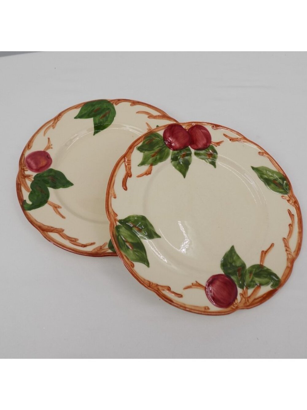 Set of 2 Franciscan Apple Salad Plate 8" Backstamp 1947 Made in USA Vintage